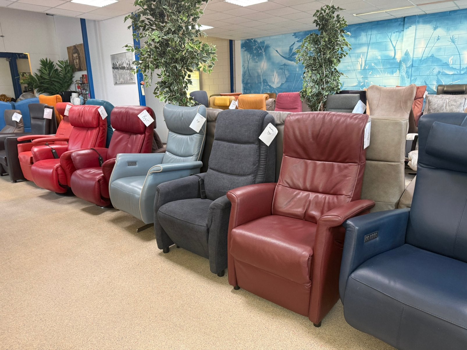 Meubelzorg tweedehands outlet sta op stoel relax fauteuils, Ophalen of Verzenden, Leer, Gratis bezorging regio Utrecht met garantie