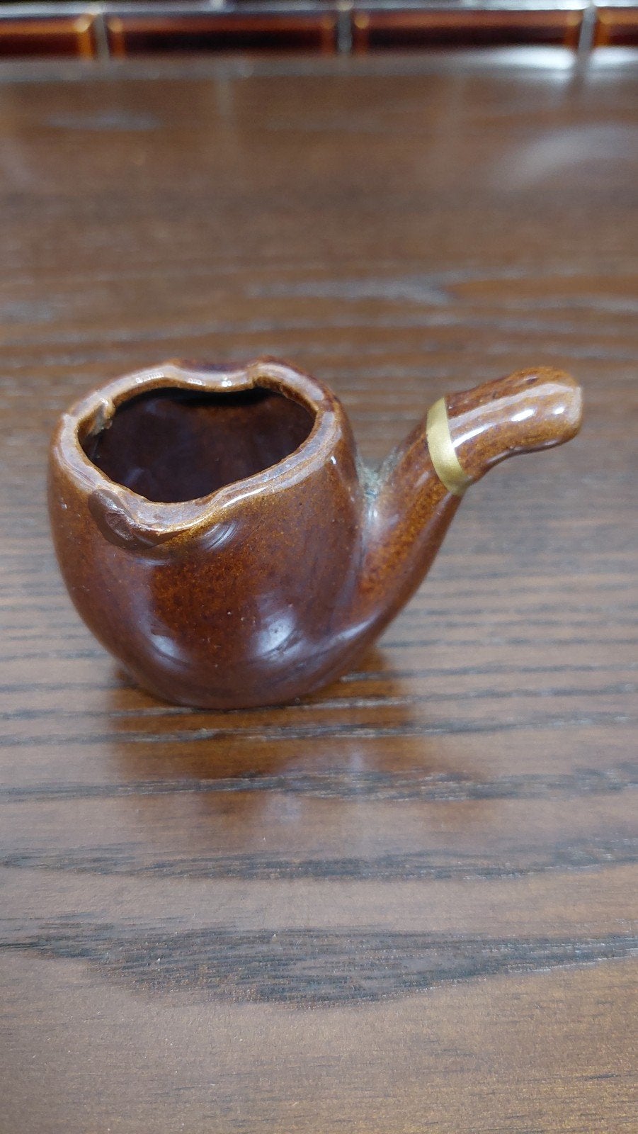 Kleine keramische pijp asbak - 5 cm hoog, 5 cm doorsnee, Ophalen of Verzenden, Zo goed als nieuw, Asbak