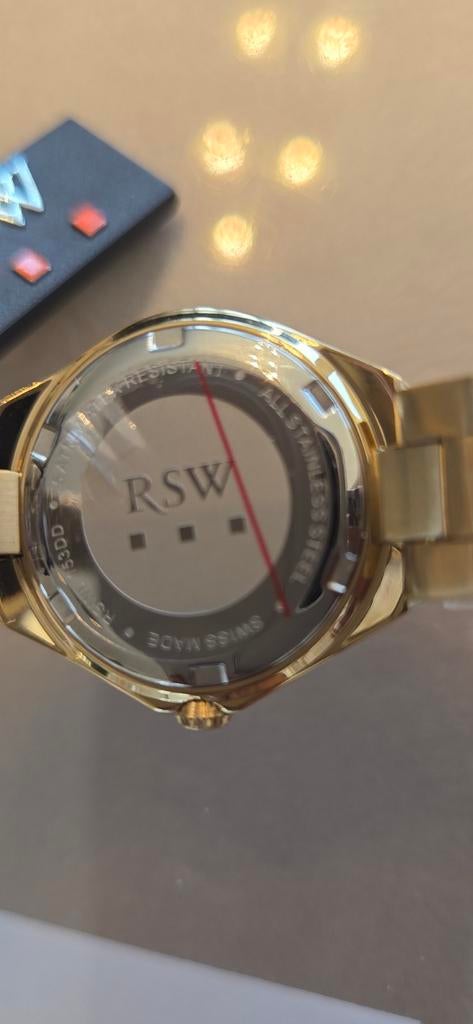 RSW Polshorloge Goud verguld  met diamanten- Nieuw, Sieraden, Tassen en Uiterlijk, Horloges | Dames, Polshorloge, Nieuw, Goud