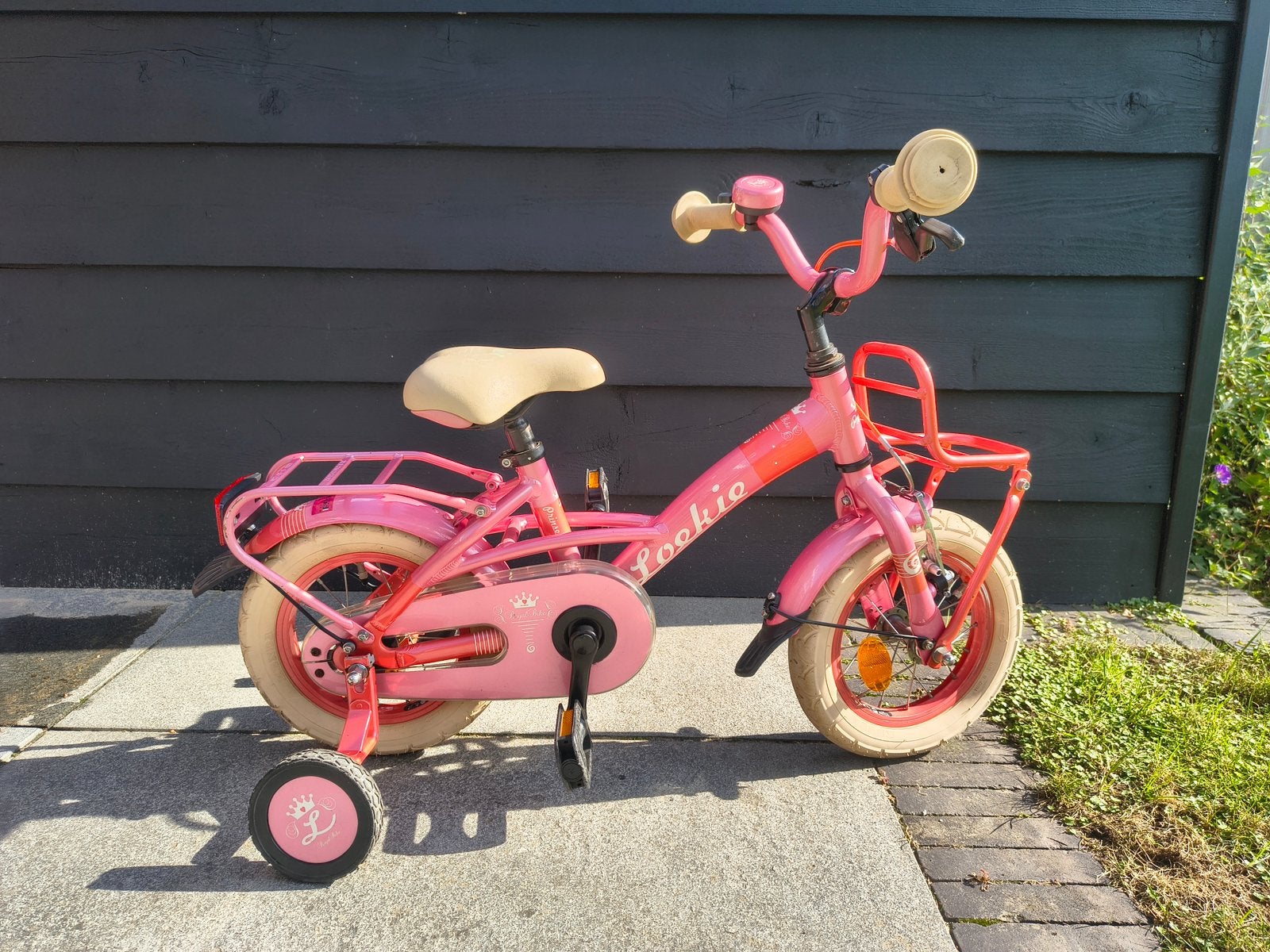 Zeer nette roze Loeki Prinses 12 inch, Fietsen en Brommers, Ophalen, Terugtraprem, Zijwieltjes, Minder dan 16 inch