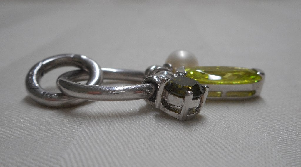 Zilveren hanger met Ti Sento clipring nr.1998, Verzenden, Zo goed als nieuw, Zilver, Zilver