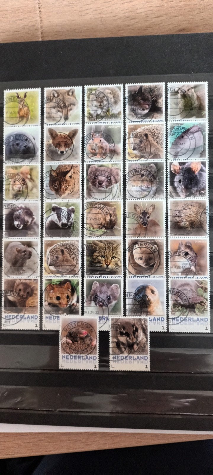 PRACHTIGE KAVEL GESTEMPELDE PERS.ZEGELS ZOOGDIEREN 32 STUKS, Ophalen of Verzenden
