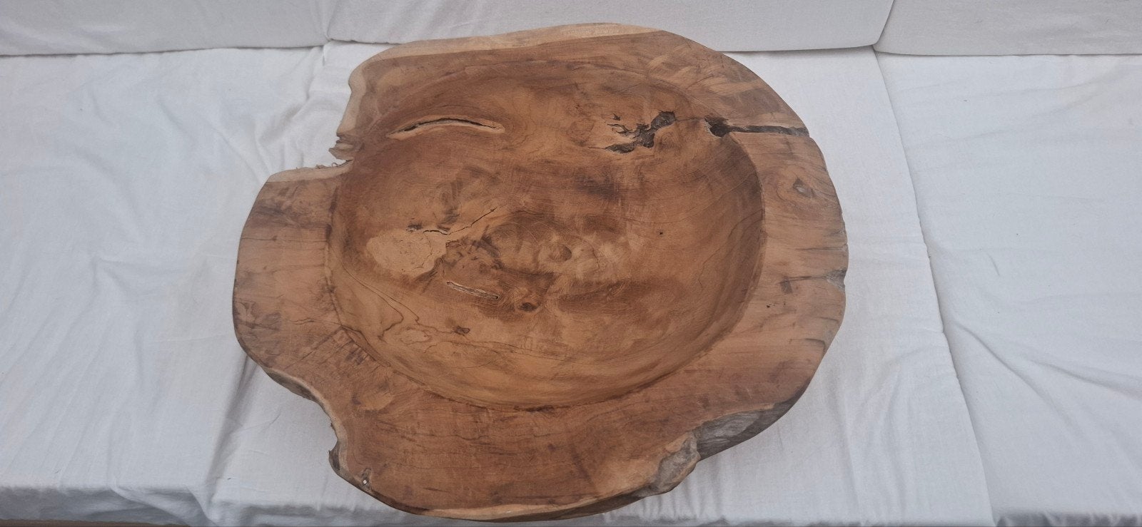 Karakteristieke schaal gemaakt van mangohout, Huis en Inrichting, Ophalen, Rond, Hout