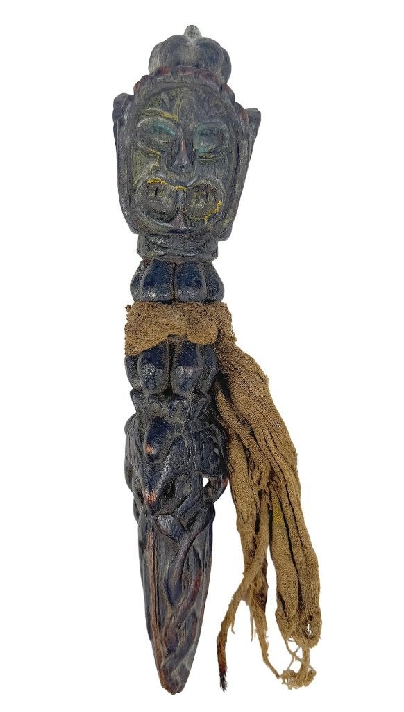 735. Houten phurba - boeddhistisch ritueel object, Tibet, Ophalen of Verzenden