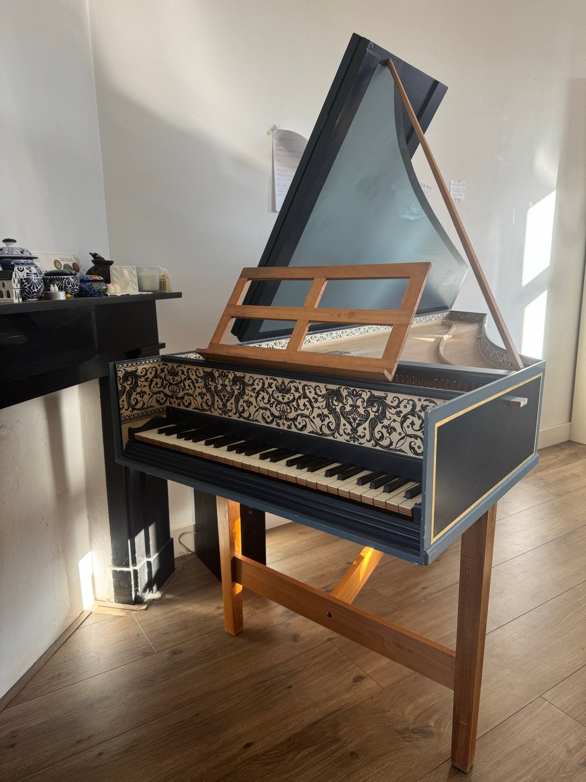 Zuckermann klavecimbel – 2 x 8' + luitregister Harpsichord, Muziek en Instrumenten, Snaarinstrumenten | Overige, Gebruikt, Overige typen