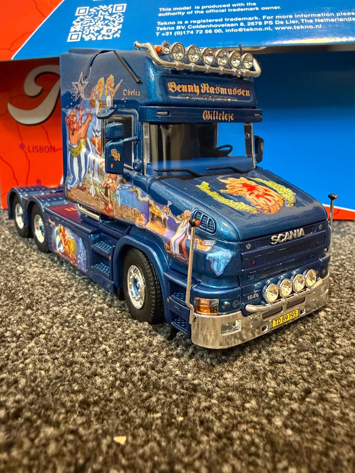 Tekno Rasmussen Scania torpedo, Hobby en Vrije tijd, Modelauto's | 1:50, Ophalen of Verzenden, Zo goed als nieuw, Bus of Vrachtwagen