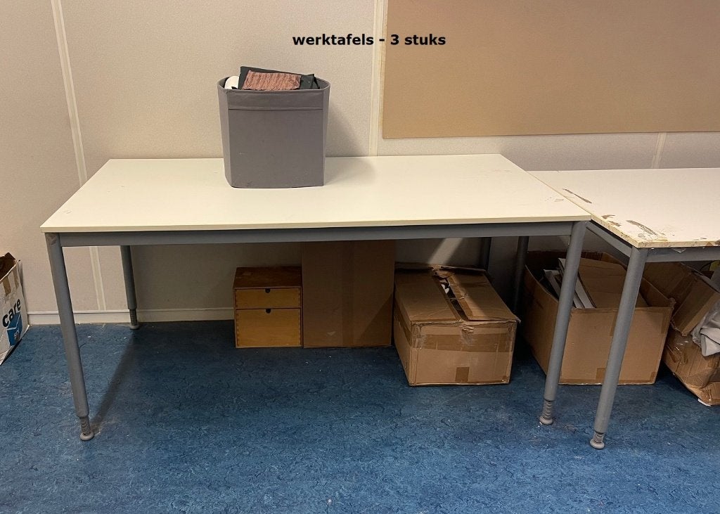 3 werktafels - sterk en betrouwbaar, Ophalen, Overige typen, Gebruikt, Metaal