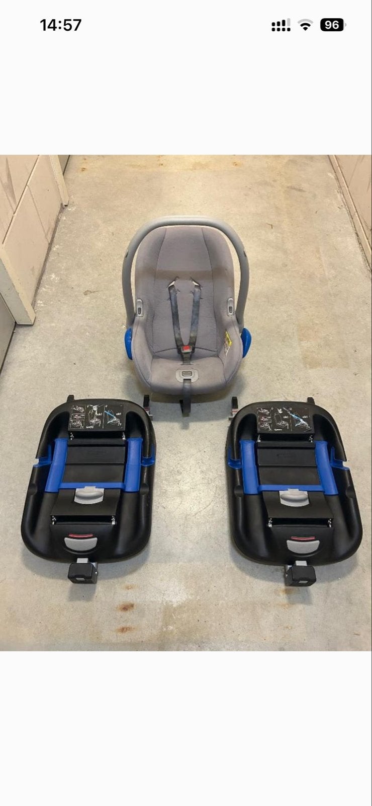 Autostoeltje Baby met 2 Isofix bases, Gebruikt, 0 t/m 18 kg, Zijbescherming, Isofix