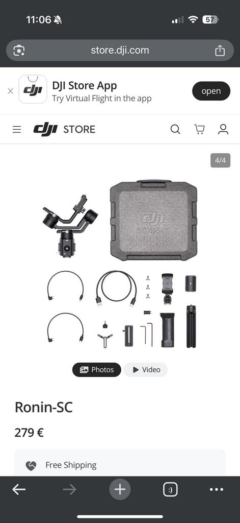DJI Ronin SC NIEUW, Fietsen en Brommers, Ophalen of Verzenden, Nieuw