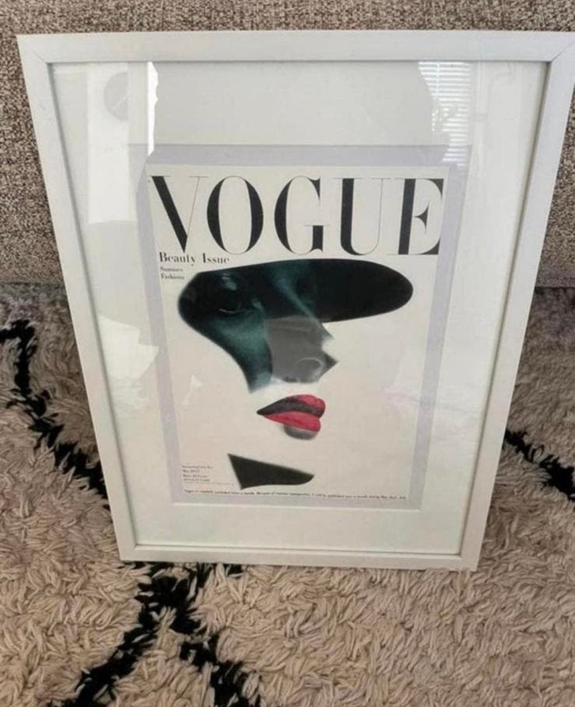 Vogue afbeelding in lijst, Ophalen, Minder dan 50 cm, Gebruikt, Print