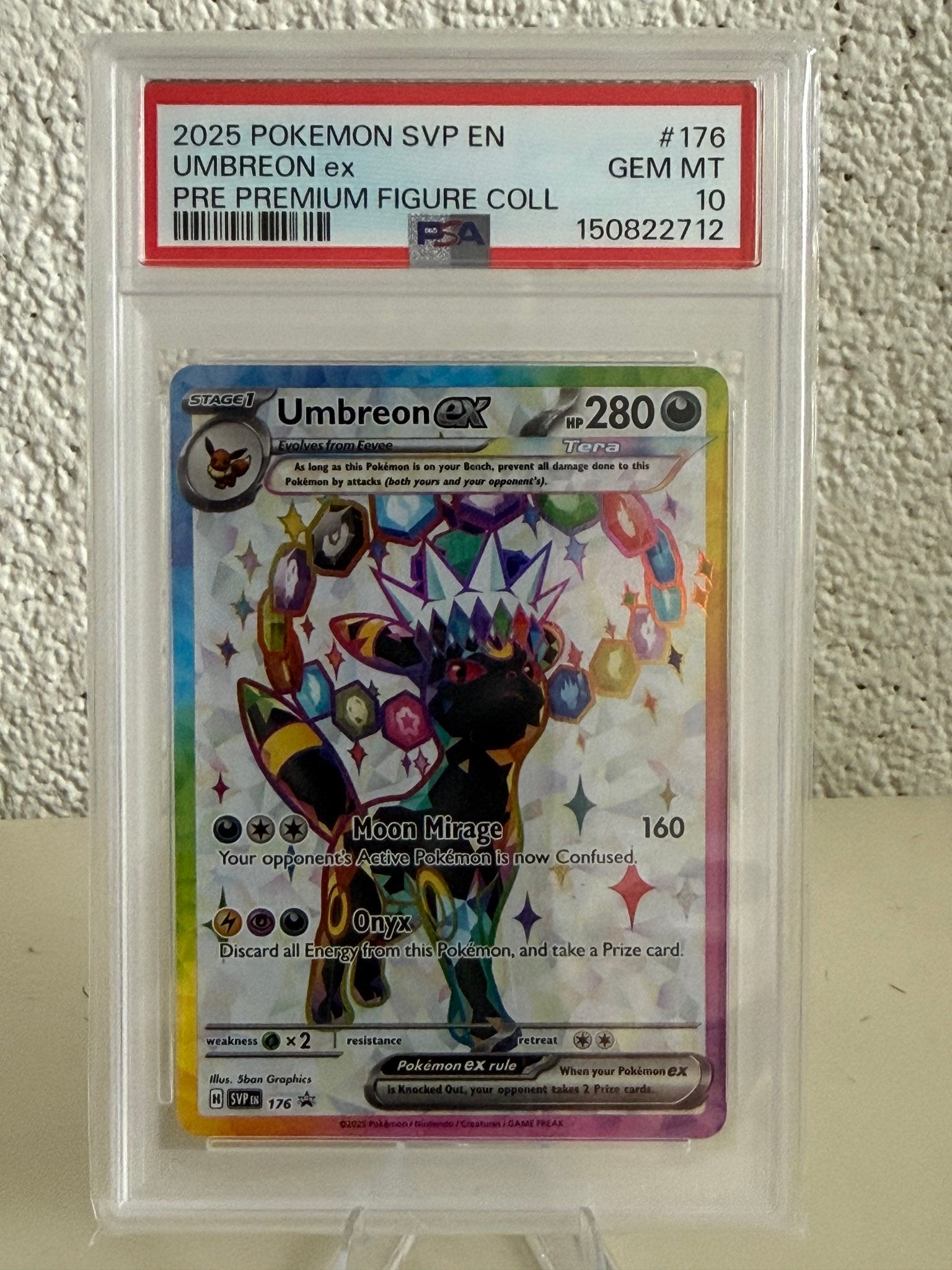 Pokemon Umbreon ex | PSA 10 | 176 | 150822712, Ophalen of Verzenden, Zo goed als nieuw, Losse kaart