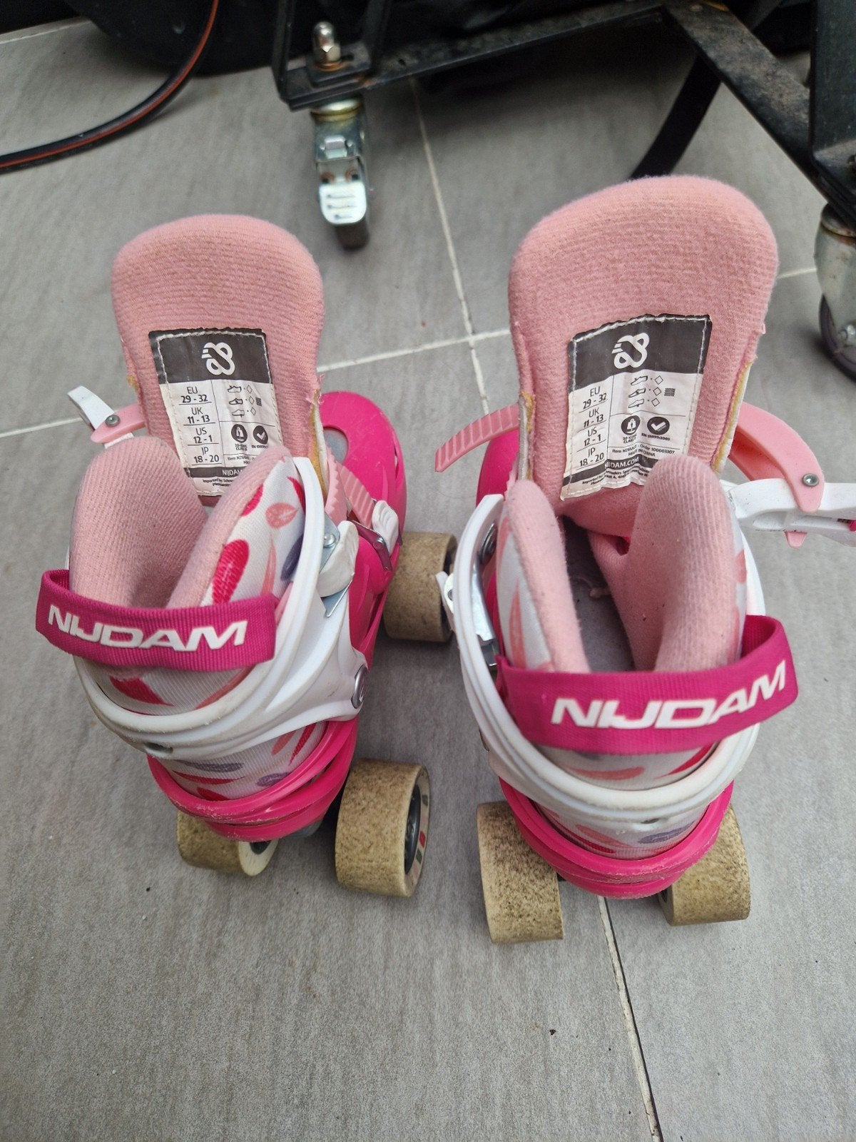 Rolschaatsen roze, maat 29-32, Ophalen, Verstelbaar, Gebruikt, Kinderen