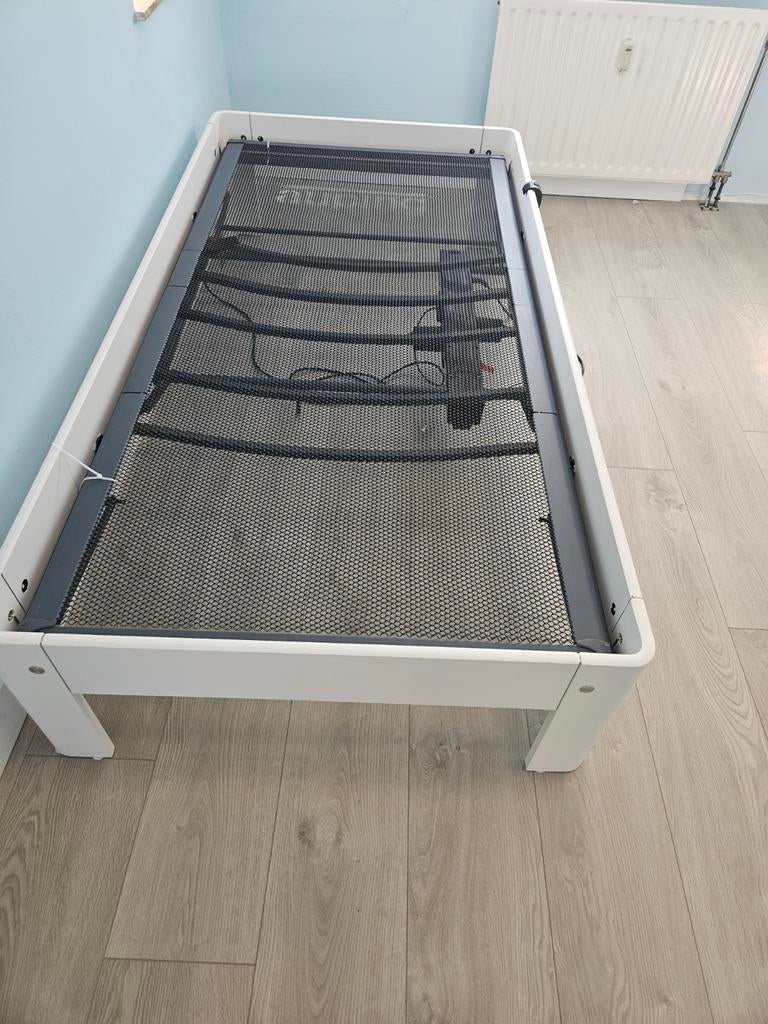 Zgan Auping auronde  1000/1500/2000 90/100x200   half elec, Verstelbaar, Wit, Tweepersoons, Ophalen of Verzenden