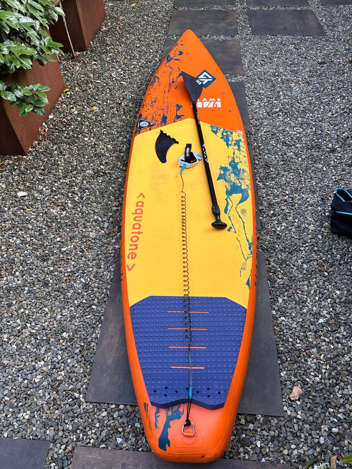 Aquatone SUP Flame 11'6" met elektrische pomp, Ophalen, Zo goed als nieuw, SUP-boards