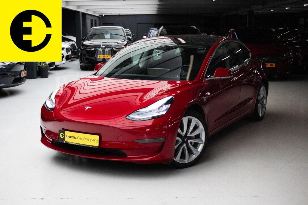 Tesla Model 3 Long Range AWD 75 kWh | LMV | Premium audio |, Auto's, Tesla, Automaat, Gebruikt, Zwart, Leder