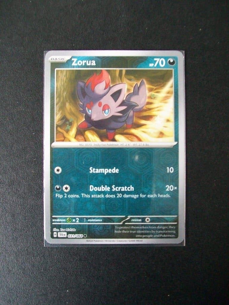 5152: Nieuwe Pokemon Kaart holofoil ZORUA HP 70 (031/064), Verzenden, Nieuw, Losse kaart, Foil
