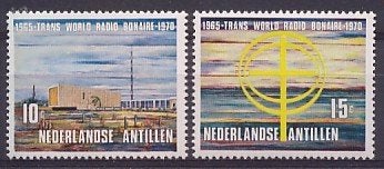 Nederlandse Antillen 421/2 postfris Radio Bonaire 1970, Ophalen of Verzenden, Postfris