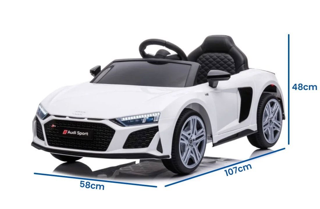 Audi R8 kinderauto wit met afstandsbediening en nieuwe accu, Ophalen, Afstandsbediening