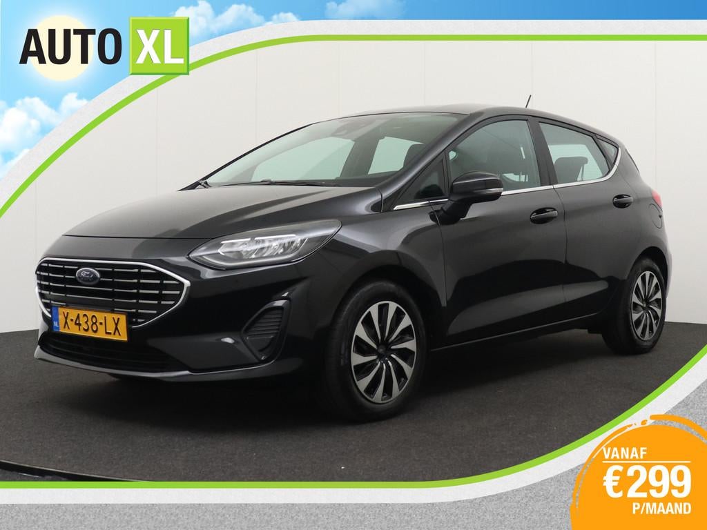 Ford Fiesta 1.0 137 PK Hybrid Titanium Climate Carplay Stoel, Voorwielaandrijving, Stof, Gebruikt, 1133 kg