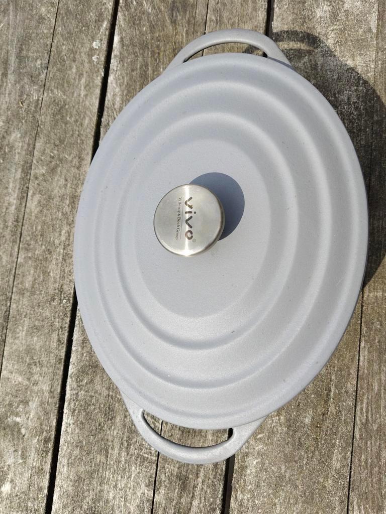 Vivo Villeroy & Boch Group Gietijzeren Braadpan 4.8L, Ophalen, Gietijzer, Zo goed als nieuw, Keramische plaat
