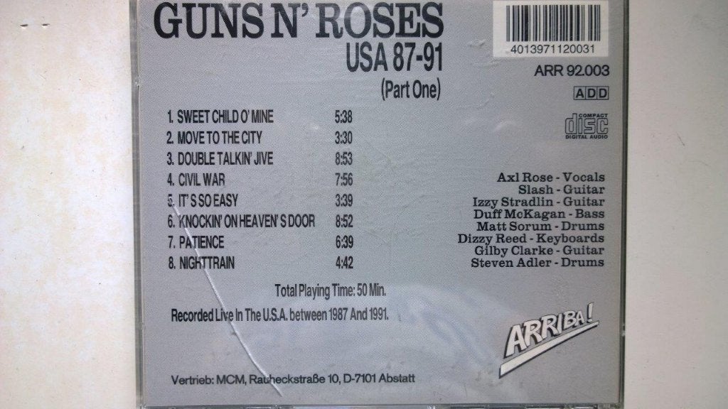 Guns N' Roses - USA 87-91 (Part One), Ophalen of Verzenden, Zo goed als nieuw, Album