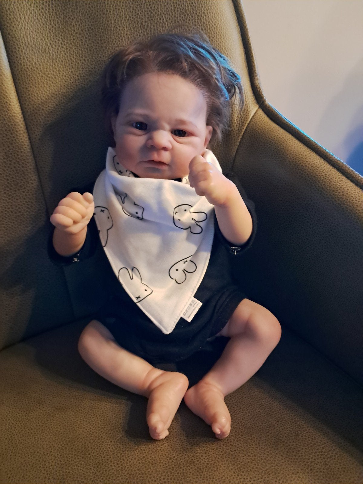 Realistische Reborn Babypop met Accessoires, Ophalen of Verzenden, Zo goed als nieuw, Babypop