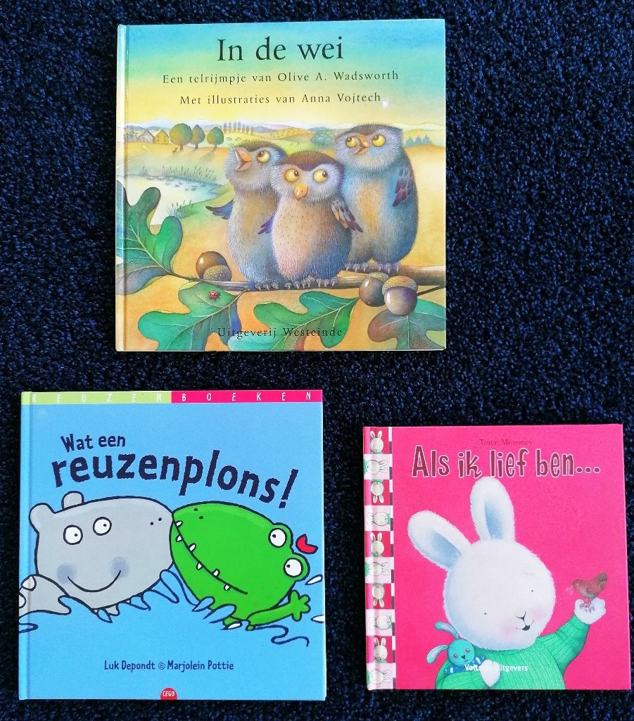 Dreumes boeken (3 stuks), om samen te bekijken of voorlezen., Verzenden, Zo goed als nieuw, Diverse auteurs, Prentenboek