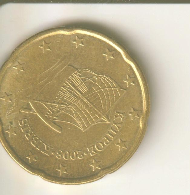 20 cent 2008 cyprus, Postzegels en Munten, Munten | Europa | Euromunten, Verzenden, Cyprus, 20 cent