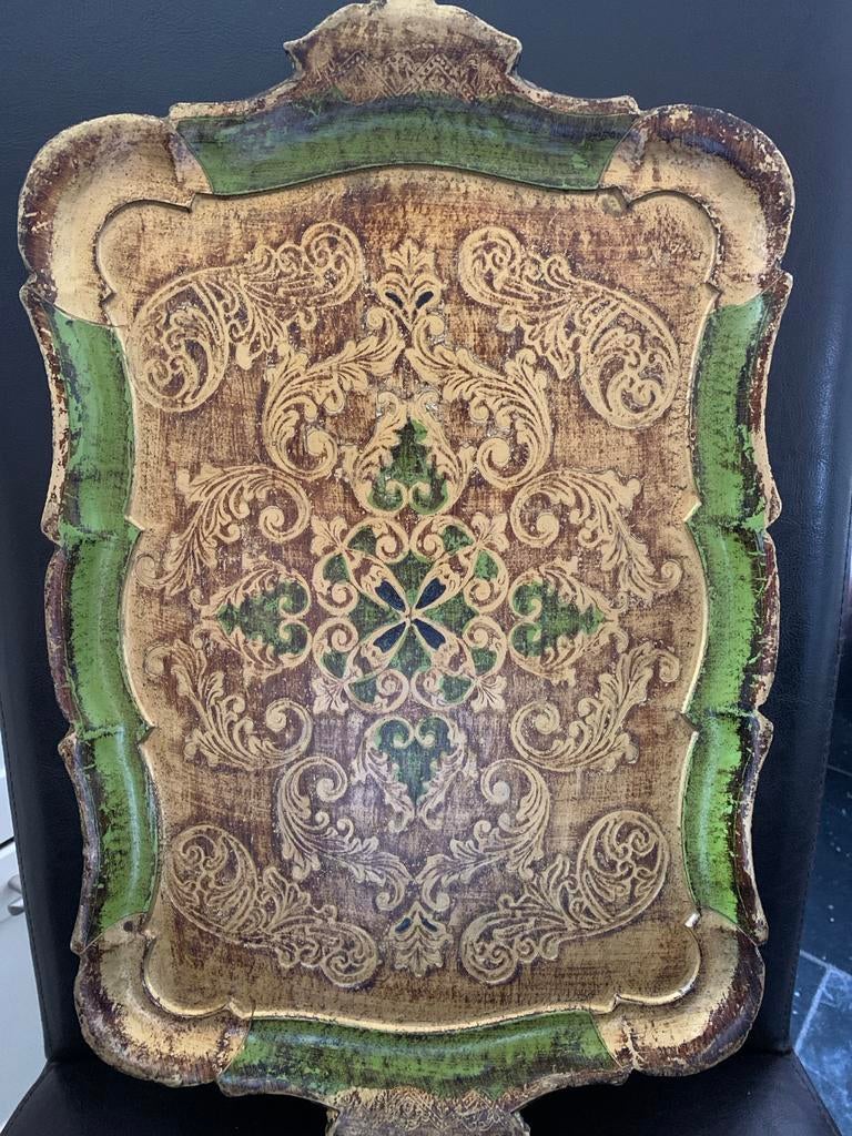 Decoratief dienblad met sierlijk patroon, Ophalen, Gebruikt, Rechthoekig, Hout