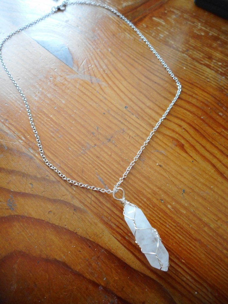 prachtige zilveren ketting met edelsteen, Ophalen of Verzenden, Nieuw