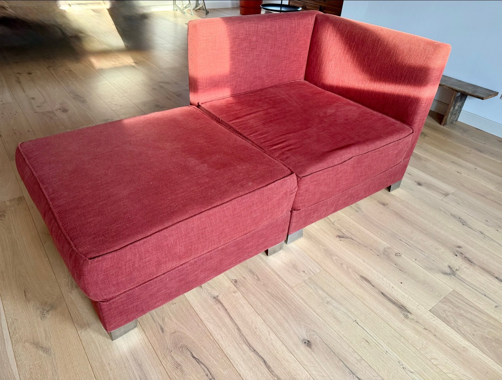 Modulaire Coco-Mat bank - Rood, Ophalen, Gebruikt, 150 tot 200 cm, Tweepersoons