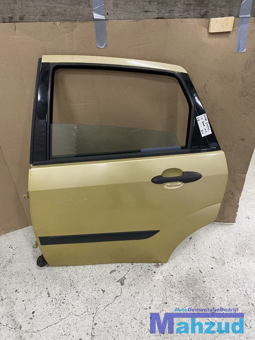 FORD FOCUS 1 Geel S9 Links Achter deur portier 1998-2004, Auto-onderdelen, Gebruikt, Deur, Info@ford.com, Ophalen of Verzenden