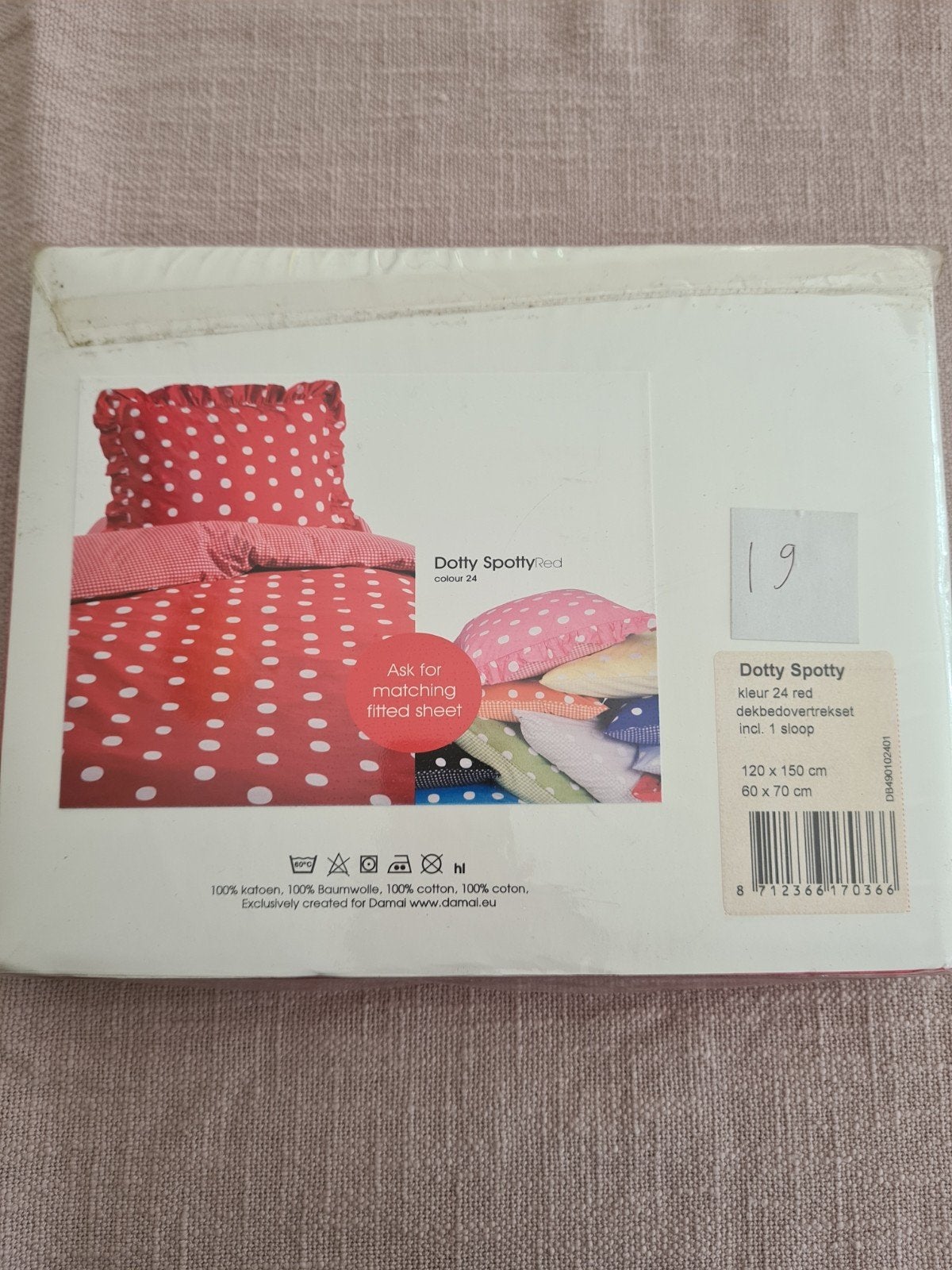 Dotty Spotty red Dekbedovertrek, Overige merken, Meisje, Nieuw, Ophalen of Verzenden
