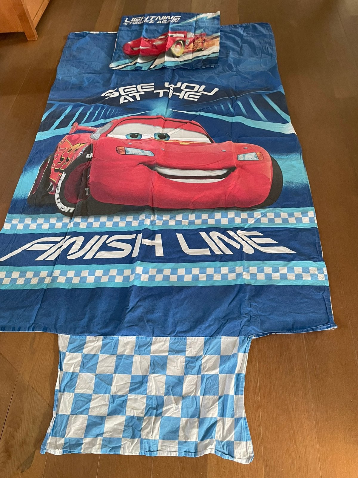 Dekbedovertrek Cars Bliksem McQueen, Ophalen of Verzenden, Zo goed als nieuw, Jongetje of Meisje, Blauw