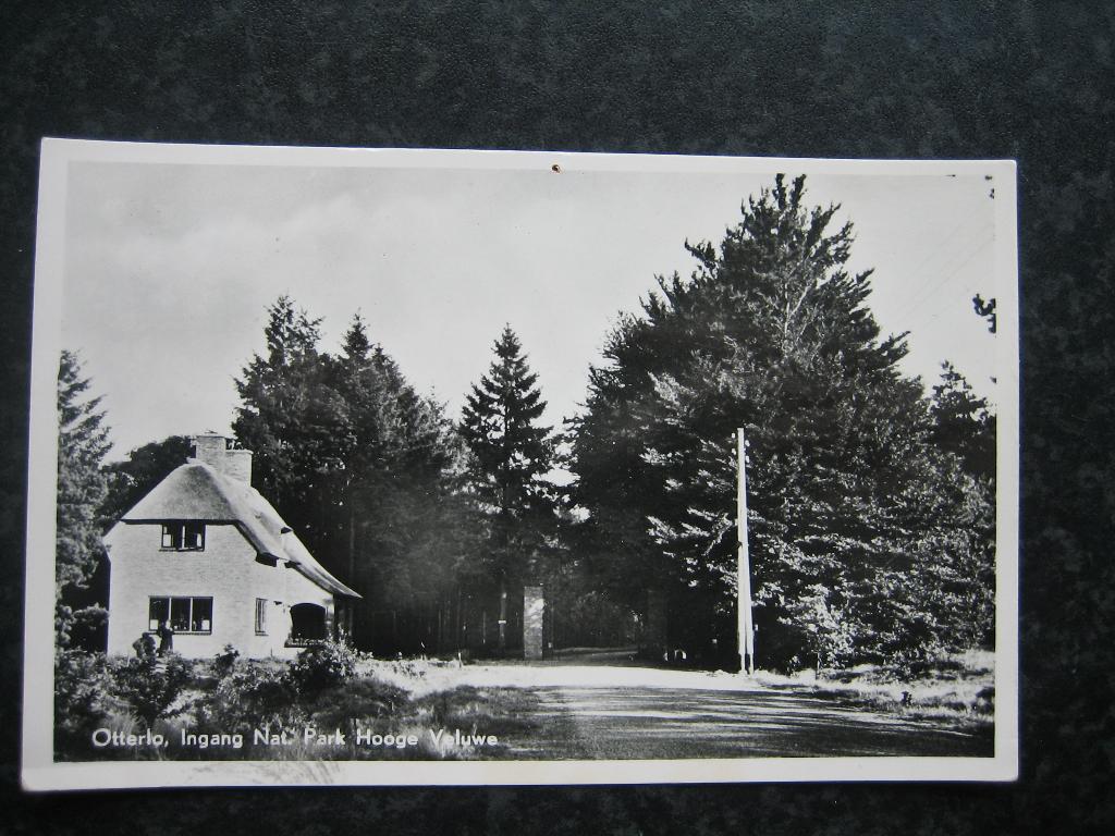 OTTERLO ingang park de hoge Veluwe 1955, Ophalen of Verzenden, 1940 tot 1960, Gelderland