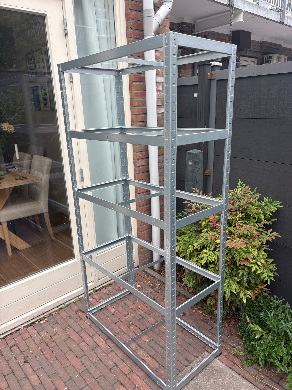 Verzinkte metalen stellingkast – 175 x 90 x 45 cm, Ophalen, Gebruikt