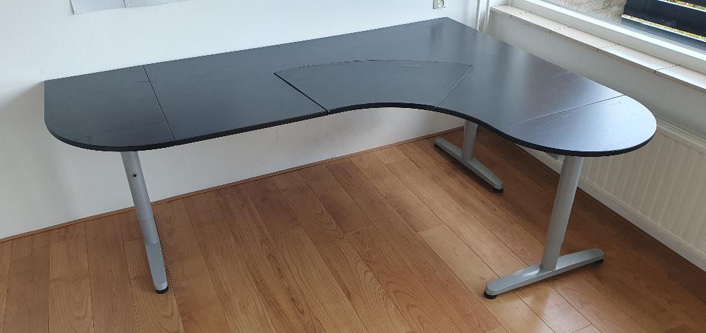Hoekbureau Ikea 2x in hoogte verstelbaar, Ophalen, In hoogte verstelbaar, Scandinavisch, Hoekbureau