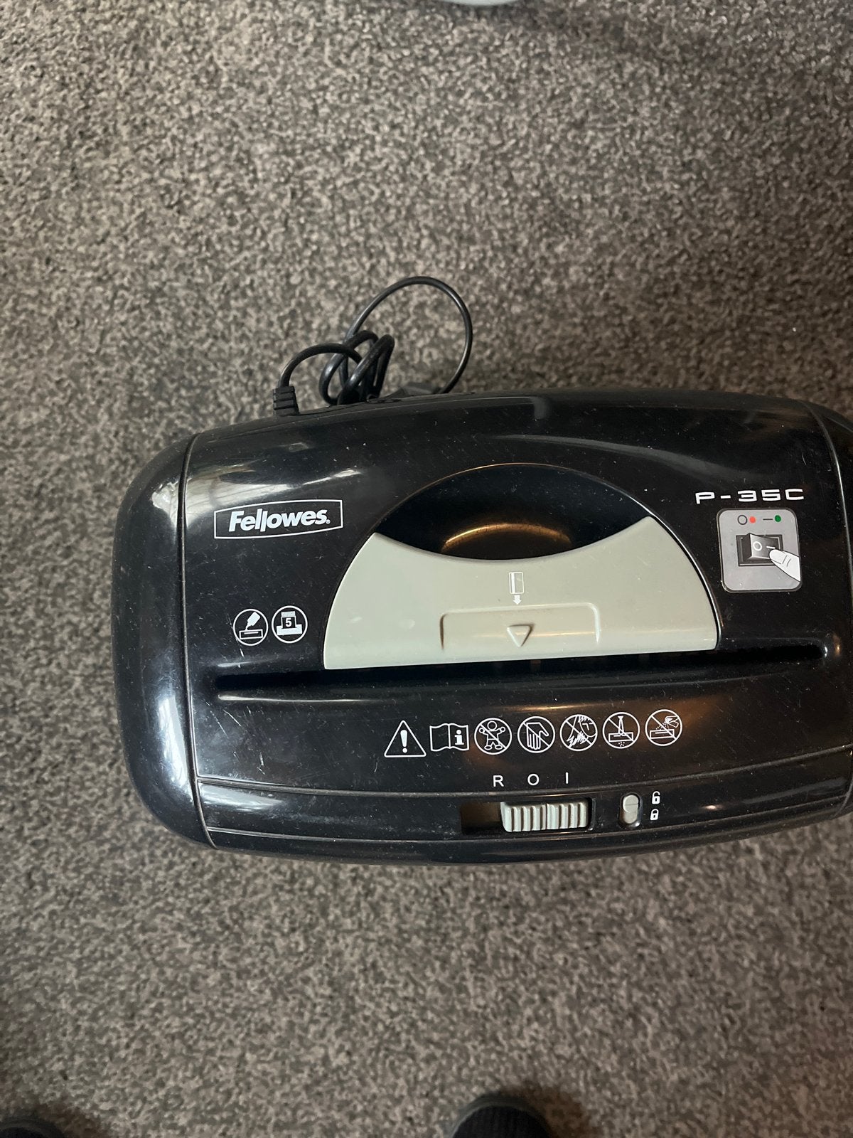 Fellowes P-35C Papierversnipperaar, Ophalen of Verzenden, Gebruikt
