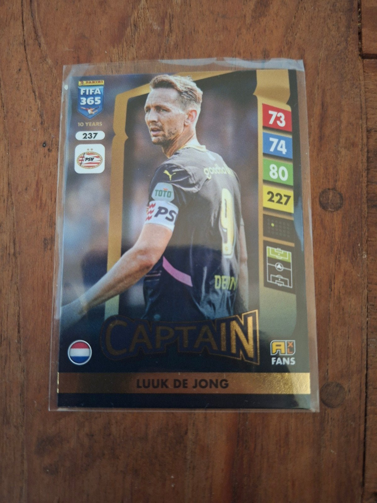 Panini FIFA 365 Luuk de Jong PSV Captain kaart, Ophalen of Verzenden, Zo goed als nieuw, PSV, Spelerskaart