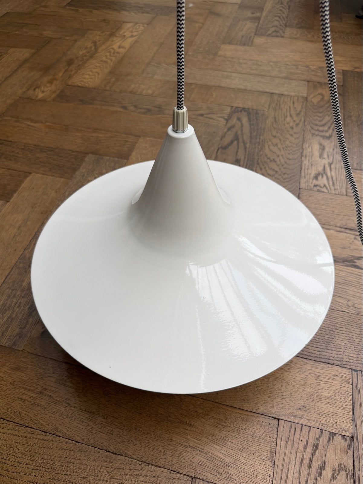 Vintage Heksenhoed Hanglamp Jaren '70 - Ø 40 cm, Gebruikt, Vintage '70, Metaal, E27 (groot)