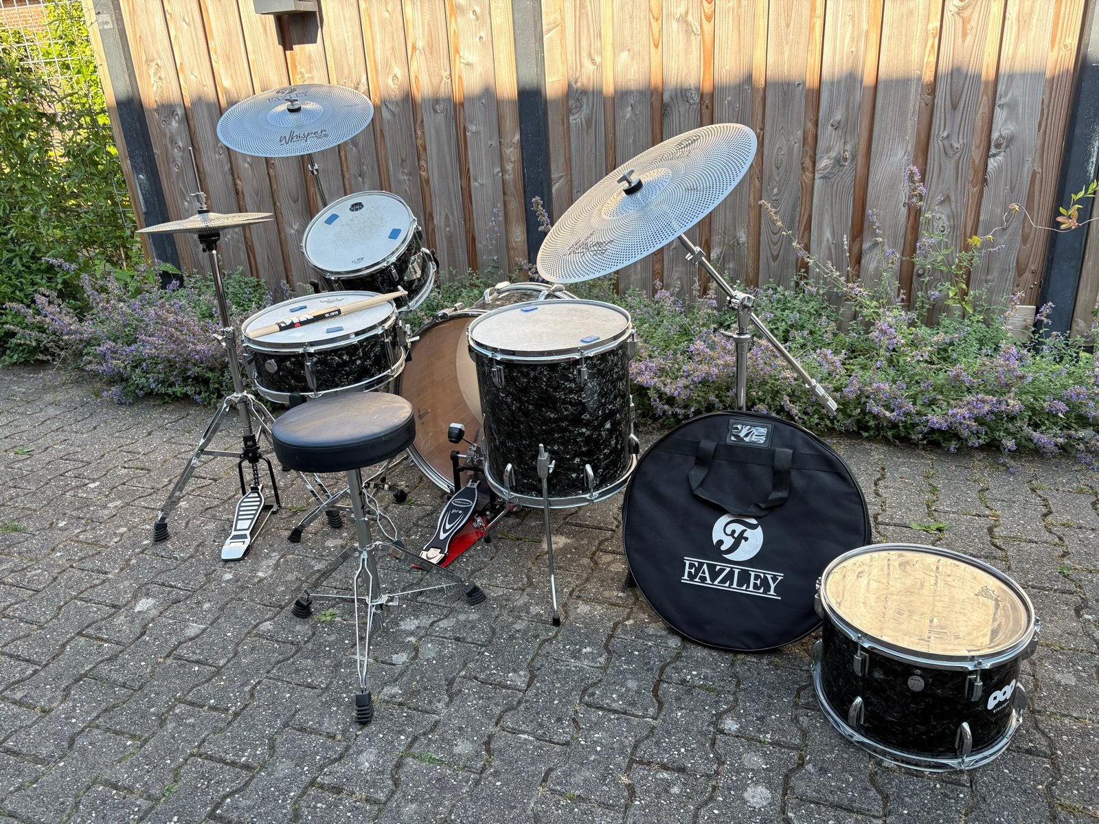 Compleet Maya Drumstel + NIEUWE Fazley Whisper Bekkens, Ophalen, Gebruikt, Overige merken