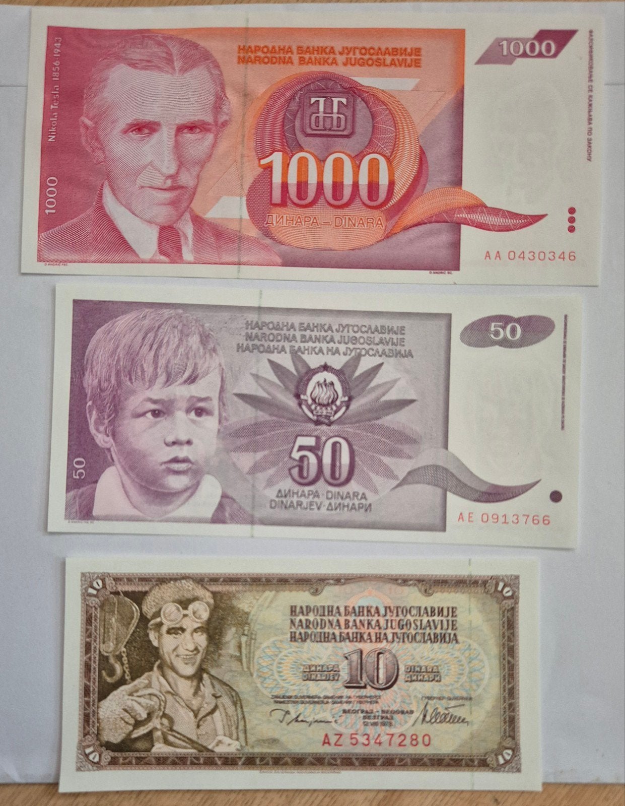 Joegoslavische dinars - Unc - Goede kwaliteit, Ophalen of Verzenden, Overige landen, Setje