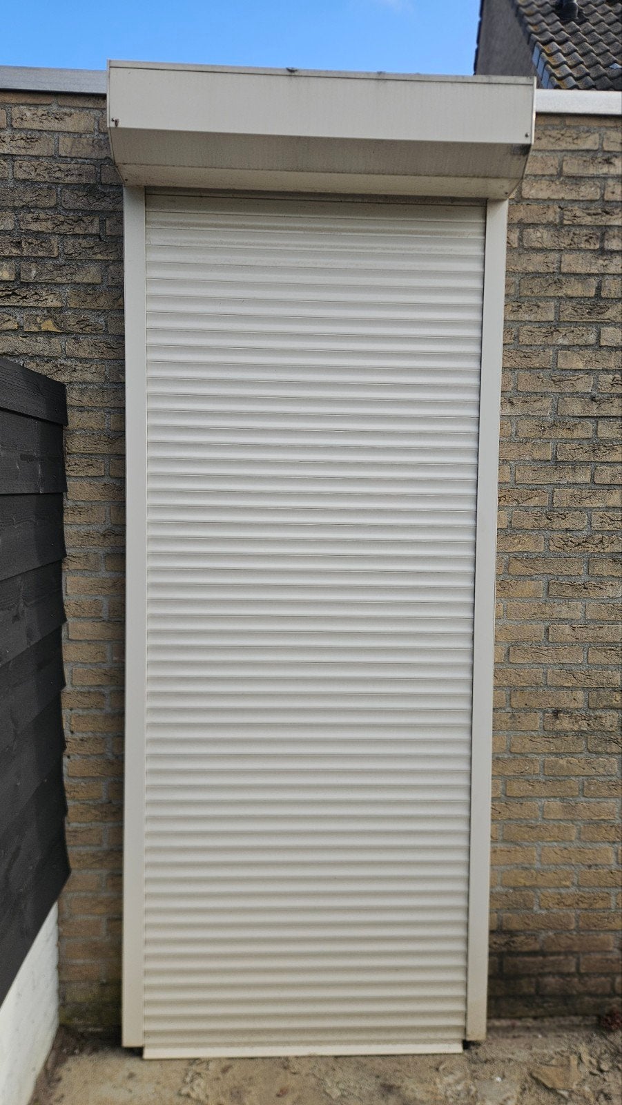 Rolluik handbediend 100x250cm, Ophalen, 100 tot 150 cm, 200 cm of meer, Wit