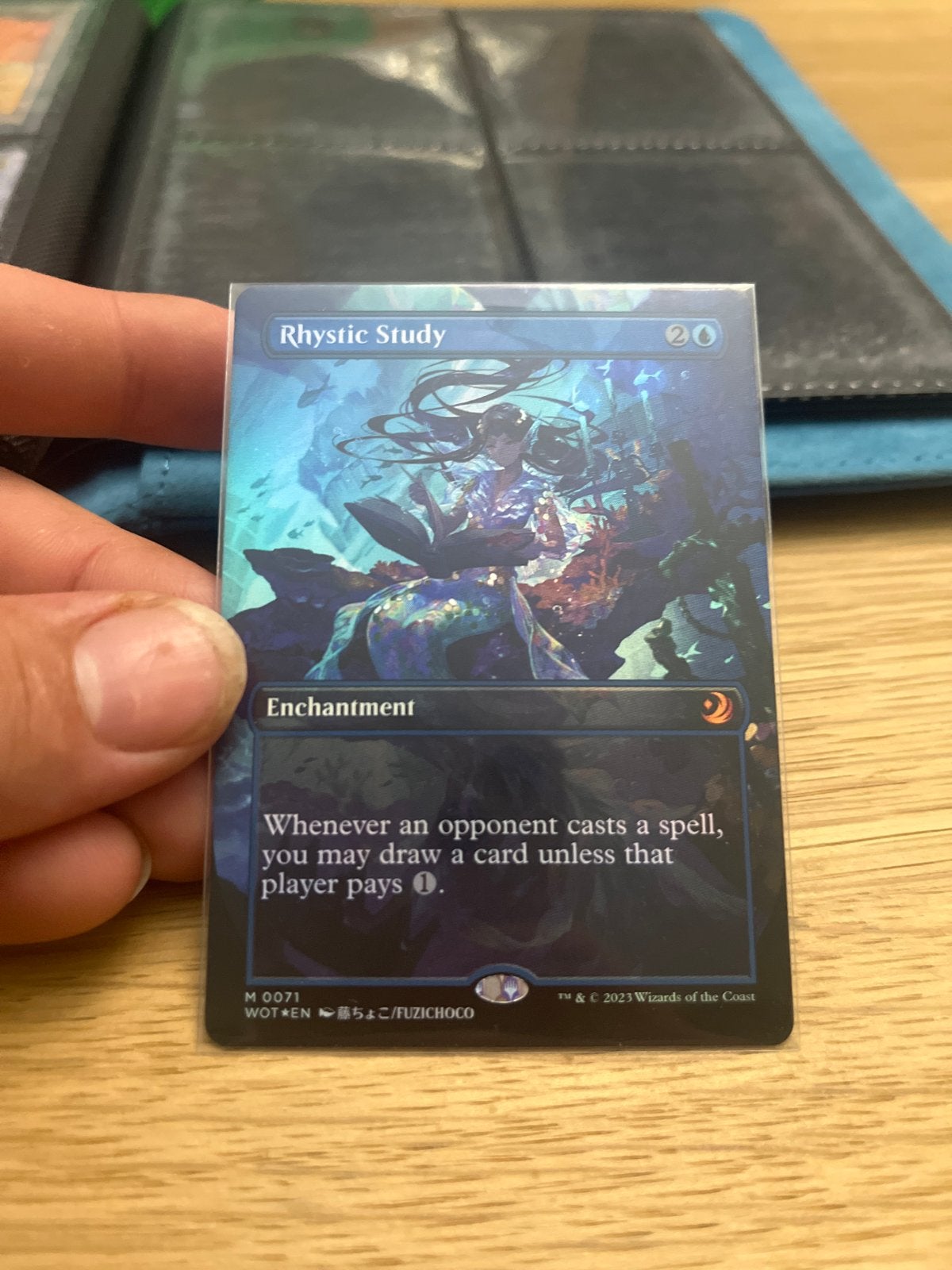 Rhystic Study - Magic: The Gathering Kaart (Foil), Ophalen, Zo goed als nieuw, Losse kaart, Foil