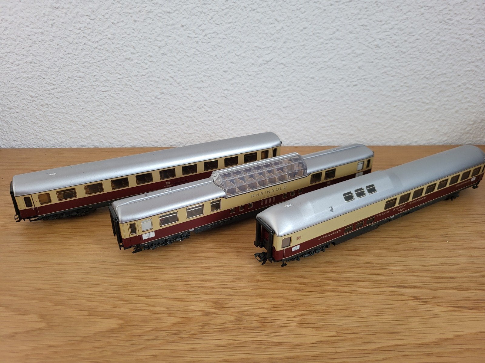 Märklin Rheingold, trans Europ express rijtuigen. geen OVP, Wisselstroom, Gebruikt, Wagon, Ophalen of Verzenden