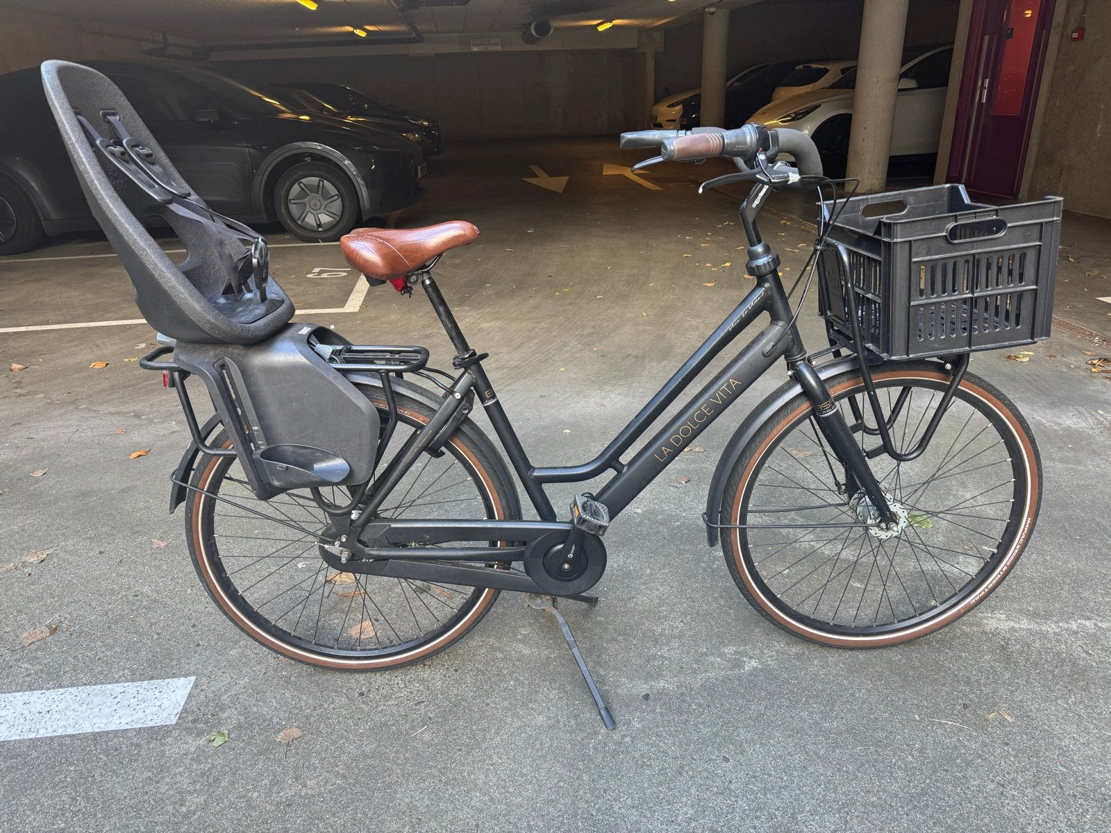 BSP La Dolce Vita 2024 met Thule Yepp Maxi en mandje, Overige merken, 53 tot 56 cm, Versnellingen, Ophalen of Verzenden