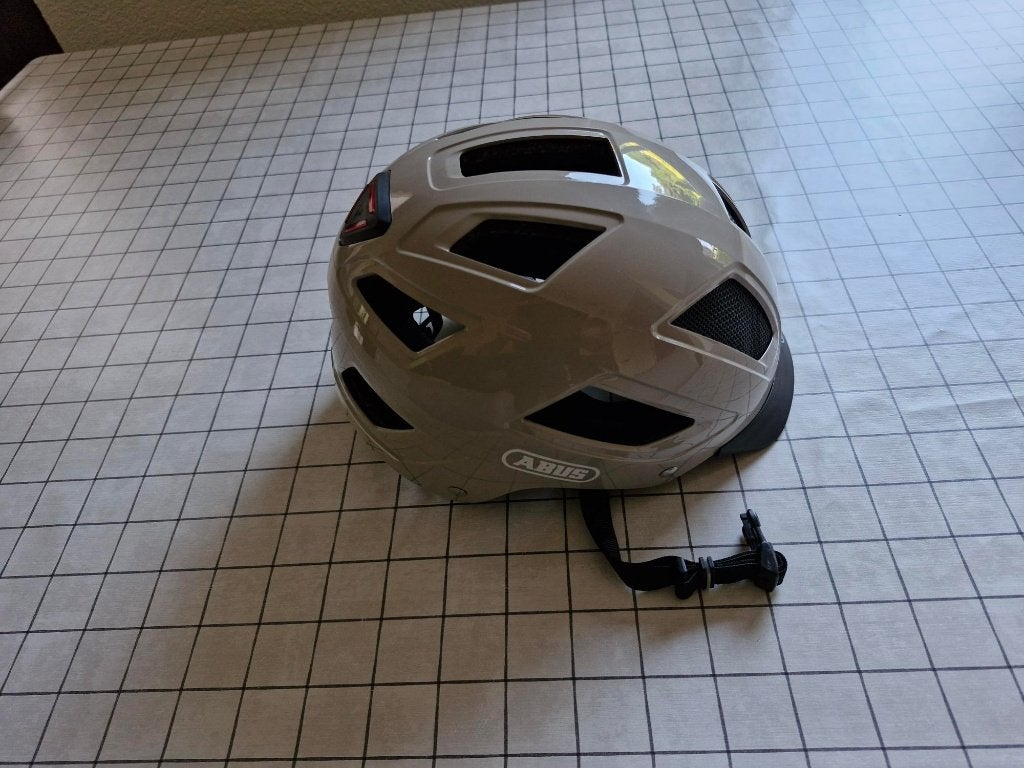 Abus helm Hyban 2.0 monument grey M 52-58 cm, Fietsen en Brommers, Fietsaccessoires | Fietshelmen, Ophalen, M, Zo goed als nieuw