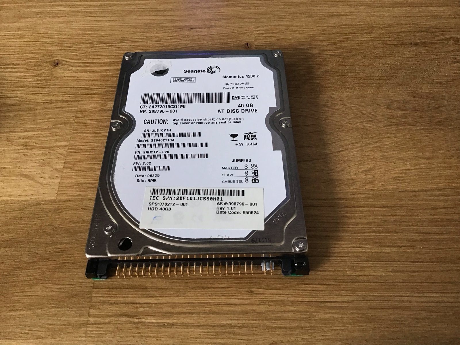 Seagate Momentus 4200.2 40GB IDE HDD - Laptop, Computers en Software, Harde schijven, Ophalen, Intern, Gebruikt, HDD