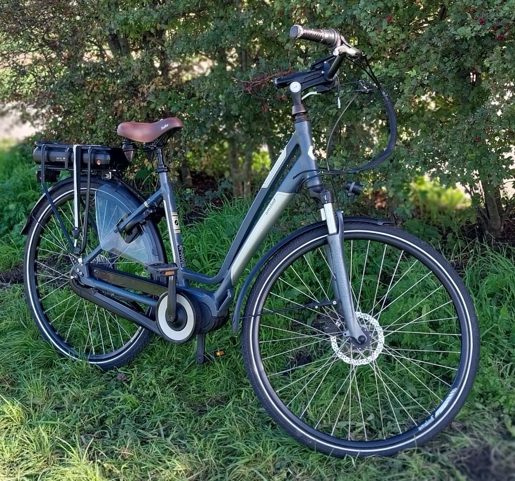 Elektrische fiets Amslod, Gebruikt, 51 tot 55 cm, 50 km per accu of meer, Ophalen