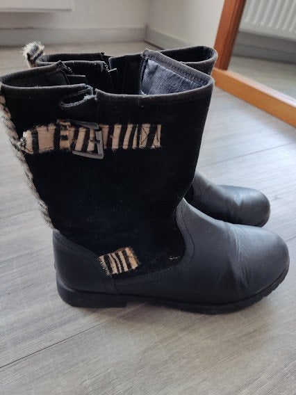 Zwarte dames lage laarsjes met tijgerprint motieven, Verzenden, Zwart, Lage of Enkellaarzen, Gedragen